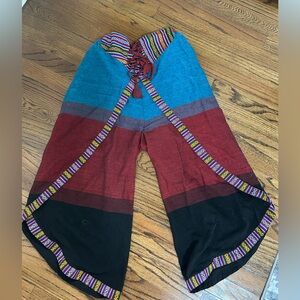 Colorful Wide Leg Women's Pants